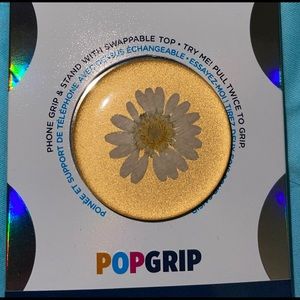 NIB!! PopSockets Premium PopGrip, Pressed Flower White Daisy